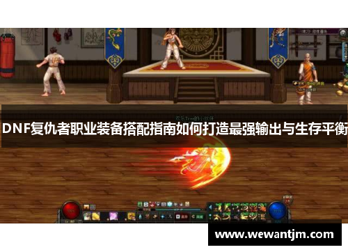 DNF复仇者职业装备搭配指南如何打造最强输出与生存平衡
